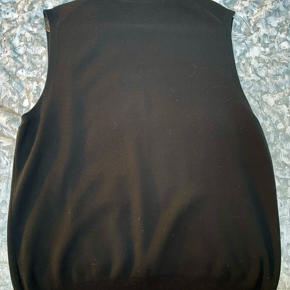 Ralph Lauren Black Cotton Sweater Vest - Picture 3 of 3